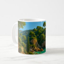 Medelhavet Kusten Kaffemugg