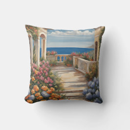 Medelhavet Kusten med flodvåning Kudde