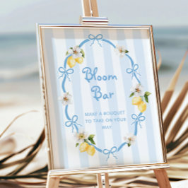 Medelhavet Lemon Blue Bloom Pub Poster
