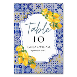 Medelhavet Lemon Bröllop Bordsnummer