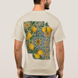 Medelhavet, Lemon Tile Mönster - Kustdesign T Shirt