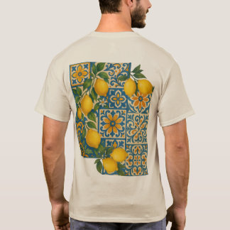 Medelhavet, Lemon Tile Mönster - Kustdesign T Shirt