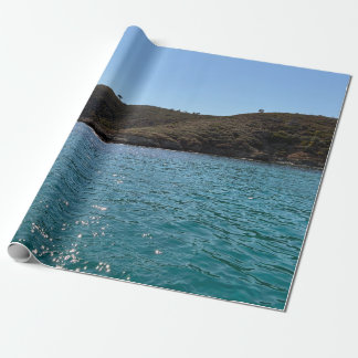 Medelhavet med gräsbevuxen kulle  presentpapper
