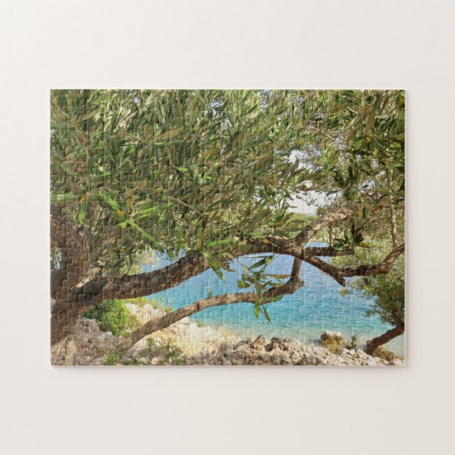 Medelhavet Olive Träd Pussel (Horisontell)