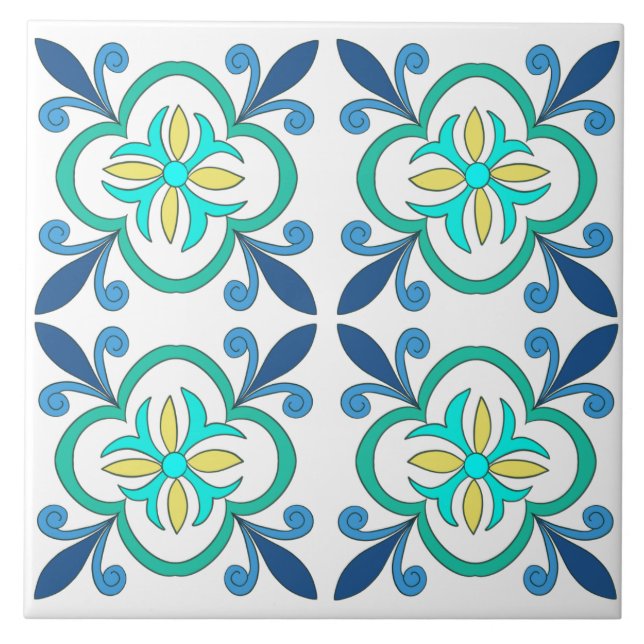 Medelhavet,portugisiska plattor  kakelplatta (Framsidan)