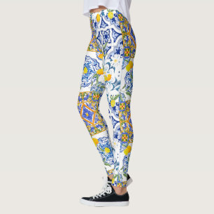 Medelhavet,sicilianska plattor,citroner   leggings