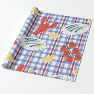 Medelhavet Sjöfodsmarknadsmönster (3) Presentpapper