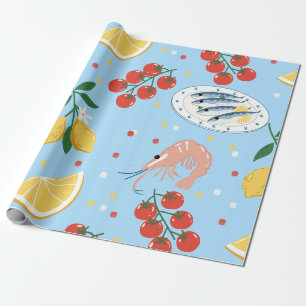Medelhavet Sjöfodsmarknadsmönster (5) Presentpapper