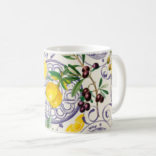 Medelhavet,Toscanska stil,oliver,mönster Kaffemugg