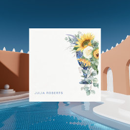 Medelhavets Blommigt Solblommor Shower Cocktail Pappersservett