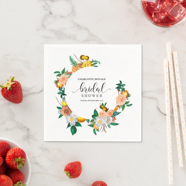 Medelhavets Italien Blue Tiles Möhippa Pappersservett (Insitu)