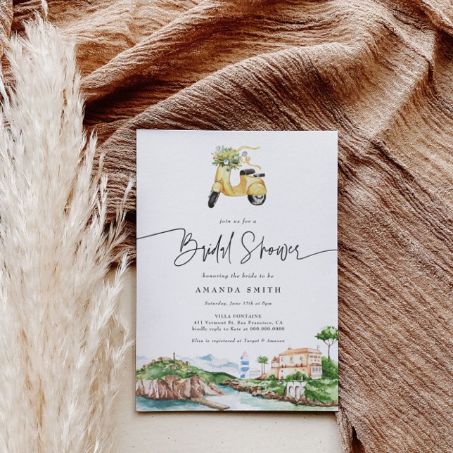 Medelhavets Italien Positano Lemon Möhippa Inbjudningar (Skapare uppladdad)