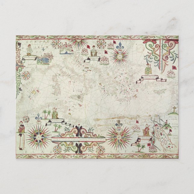 Medelhavets karta, 1625 vykort (Framsida)