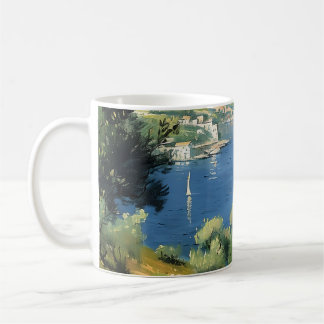 Medelhavets olivlund vid havet  kaffemugg
