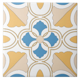 Medelhavets Orange Blue Rosa Geometric Andalouse Kakelplatta