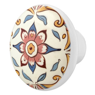 Medelhavets Rosa Gult Blue Flower Blommigt Knopp