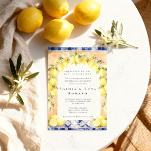 Medelhavs citron Amalfi kusten Baby Shower Inbjudningar