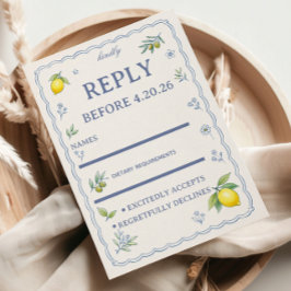 Medelhavs citron blomster respons design OSA kort