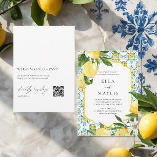 Medelhavs Citron Italienska Amalfi Inbjudningar