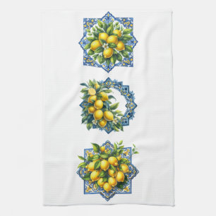 Medelhavs Citron Köks Handduk Kökshandduk