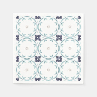 Medelhavs kustgeometrisk kakel decoupage pappersservett