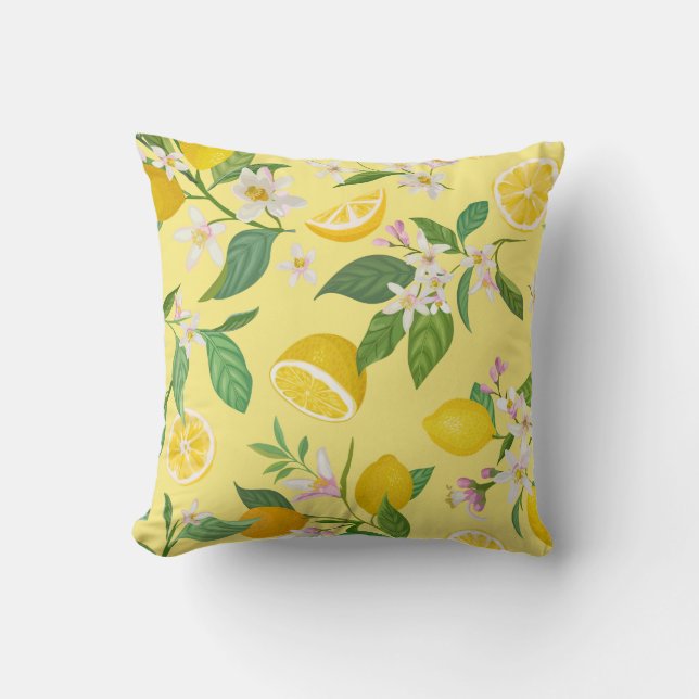 Medelhavs Lemon Blossom Kudd  Kudde (Framsida)