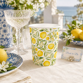 Medelhavs Lemon Bröllopsdusch Pappersmuggar