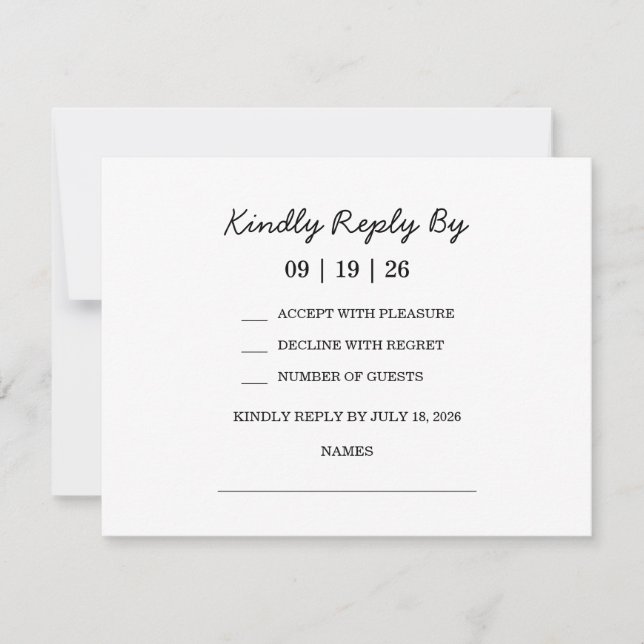 Medelhavs Lemon Citrus Bröllop OSA Kort (Framsida)