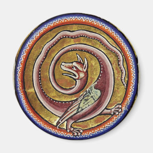 MEDELHAVSBÄSTA, SNAKE DRAGON CIRCLES MAGNET
