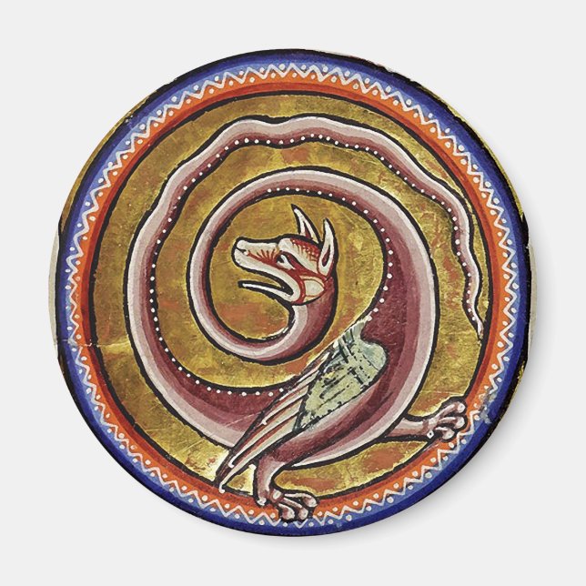 MEDELHAVSBÄSTA, SNAKE DRAGON CIRCLES MAGNET (Framsidan)