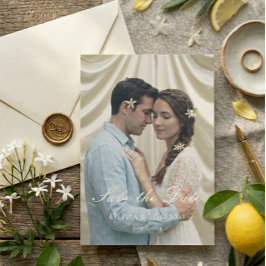 Medelhavsblå Kakel Foto Amalfi Kusten Bröllop Spara Datumet