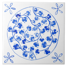 Medelhavsblå Kakelplatta