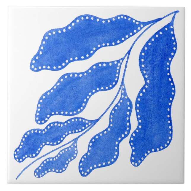 Medelhavsblå Kakelplatta (Framsidan)