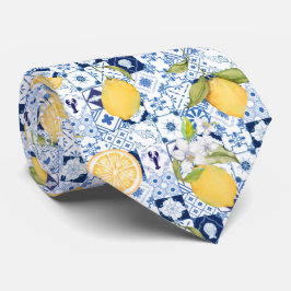 Medelhavsblå Majolica och Citron Slips