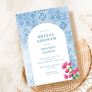 Medelhavsbrickan mönster Möhippa Inbjudningar