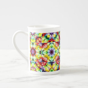 Medelhavsbrickor, Alcohol Bläck Tiles, Majolica Benporslin Mugg