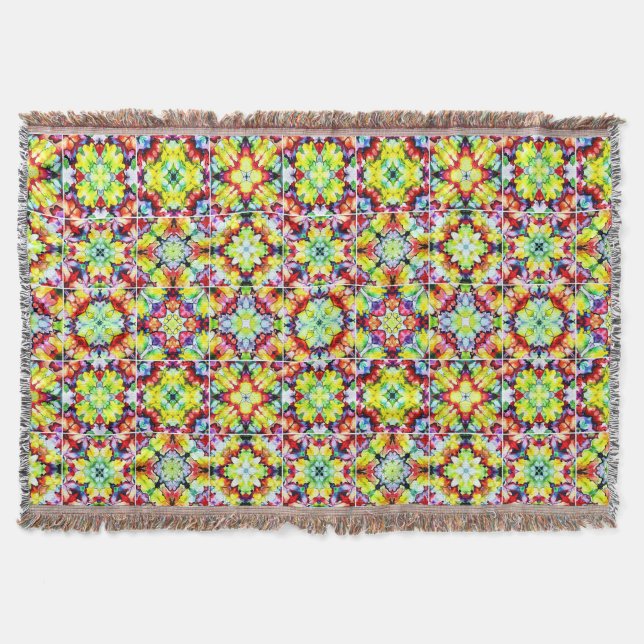 Medelhavsbrickor, Alcohol Bläck Tiles, Majolica Filt (Framsidan)