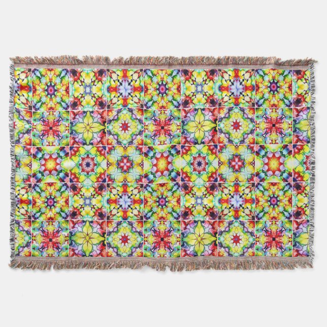 Medelhavsbrickor, Alcohol Bläck Tiles, Majolica Filt (Framsidan)