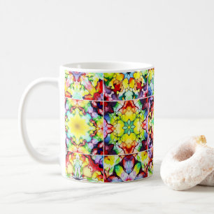 Medelhavsbrickor, Alcohol Bläck Tiles, Majolica Kaffemugg