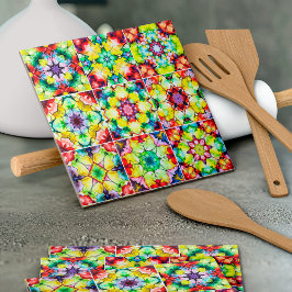 Medelhavsbrickor, Alcohol Bläck Tiles, Majolica Kakelplatta