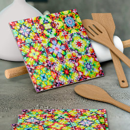 Medelhavsbrickor, Alcohol Bläck Tiles, Majolica Kakelplatta