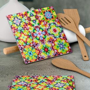 Medelhavsbrickor, Alcohol Bläck Tiles, Majolica Kakelplatta