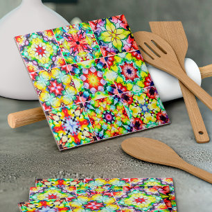 Medelhavsbrickor, Alcohol Bläck Tiles, Majolica Kakelplatta