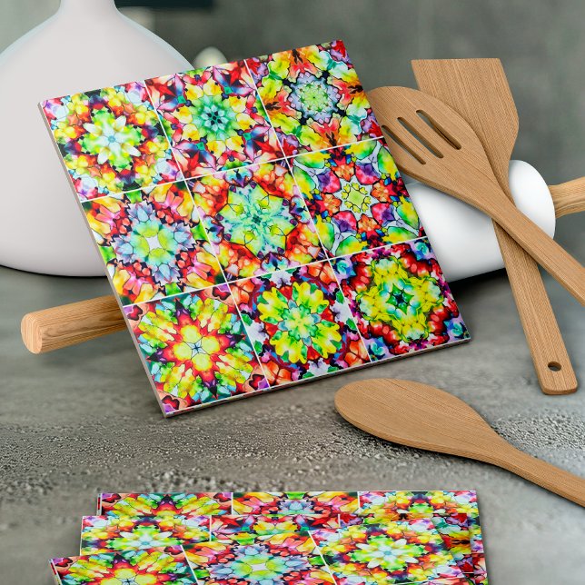 Medelhavsbrickor, Alcohol Bläck Tiles, Majolica Kakelplatta (Skapare uppladdad)