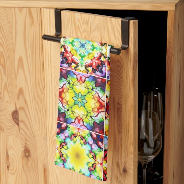 Medelhavsbrickor, Alcohol Bläck Tiles, Majolica Kökshandduk (Thirds Fold)