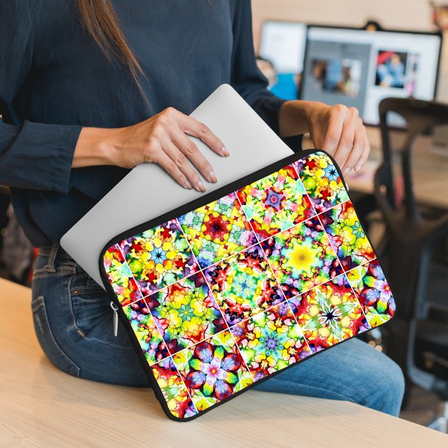 Medelhavsbrickor, Alcohol Bläck Tiles, Majolica Laptop Fodral (Skapare uppladdad)