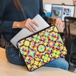 Medelhavsbrickor, Alcohol Bläck Tiles, Majolica Laptop Fodral<br><div class="desc">Elegant,  snyggt och sofistikerat mönster med Medelhavsplattor i bläck färg. Modern och trendig,  perfekt för Majolica älskare i ditt liv.</div>
