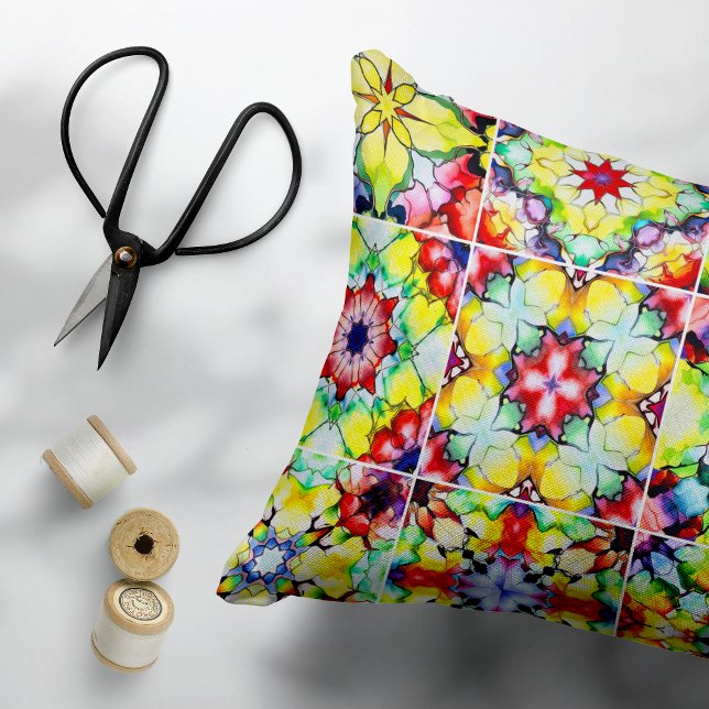 Medelhavsbrickor, Alcohol Bläck Tiles, Majolica Prydnadskudde (Skapare uppladdad)