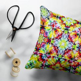 Medelhavsbrickor, Alcohol Bläck Tiles, Majolica Prydnadskudde