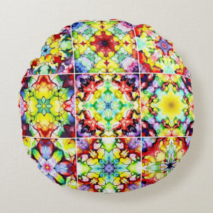 Medelhavsbrickor, Alcohol Bläck Tiles, Majolica Rund Kudde